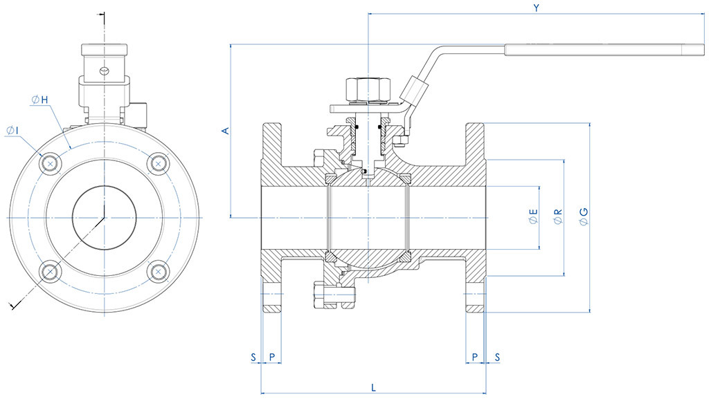 Confronto Della Valvola A Sfera Spartan Split Body Pn Ansi